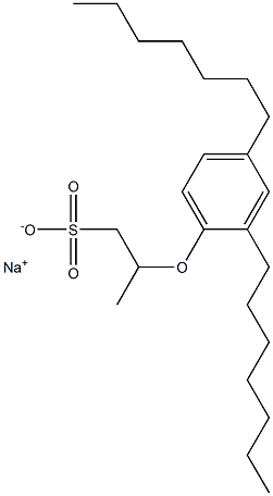 2-(2,4-Diheptylphenoxy)propane-1-sulfonic acid sodium salt 结构式