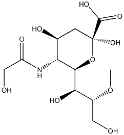 N-Glycolyl-8-O-methylneuraminic acid 结构式