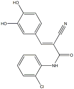 2-Cyano-3-(3,4-dihydroxyphenyl)-N-(2-chlorophenyl)acrylamide 结构式