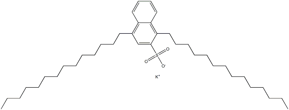 1,4-Ditetradecyl-2-naphthalenesulfonic acid potassium salt 结构式