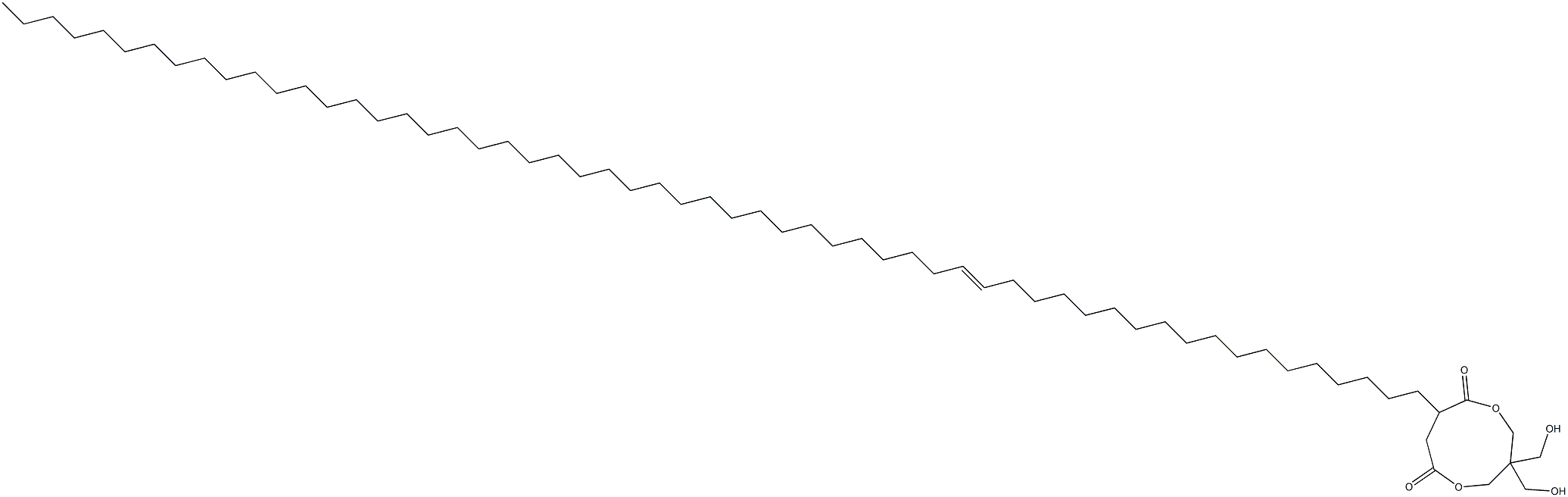 3,3-Bis(hydroxymethyl)-8-(18-heptapentacontenyl)-1,5-dioxacyclononane-6,9-dione 结构式