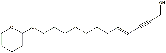 (4E)-12-[(Tetrahydro-2H-pyran)-2-yloxy]-4-dodecen-2-yn-1-ol 结构式