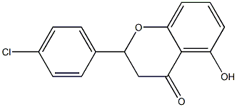 2-(4-Chlorophenyl)-5-hydroxy-2,3-dihydro-4H-1-benzopyran-4-one 结构式