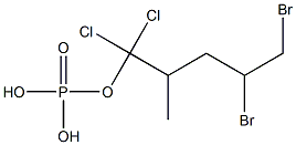 Phosphoric acid hydrogen (2,3-dibromopropyl)(1,1-dichloropropyl) ester 结构式
