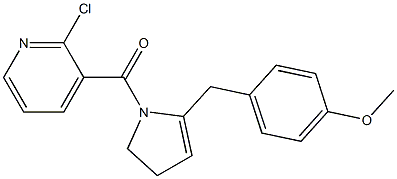 2-Chloro-3-[(4,5-dihydro-2-(4-methoxybenzyl)-1H-pyrrol)-1-ylcarbonyl]pyridine 结构式