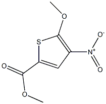2-Methoxy-3-nitrothiophene-5-carboxylic acid methyl ester 结构式