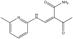 3-Oxo-2-[(Z)-(6-methyl-2-pyridinyl)aminomethylene]butanamide 结构式