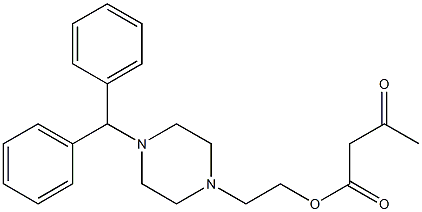 Acetoacetic acid 2-[4-(diphenylmethyl)-1-piperazinyl]ethyl ester 结构式