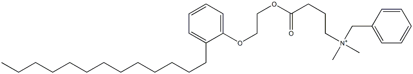 N,N-Dimethyl-N-benzyl-N-[3-[[2-(2-tridecylphenyloxy)ethyl]oxycarbonyl]propyl]aminium 结构式