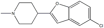 4-(5-Chlorobenzofuran-2-yl)-1-methylpiperidine 结构式