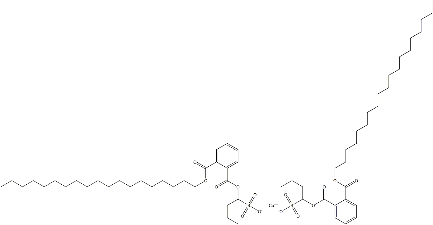 Bis[1-[(2-nonadecyloxycarbonylphenyl)carbonyloxy]butane-1-sulfonic acid]calcium salt 结构式