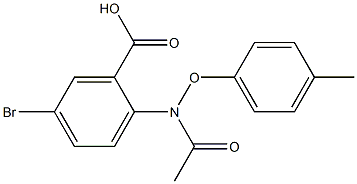 2-[[(4-Methylphenyl)oxy]acetylamino]-5-bromobenzoic acid 结构式