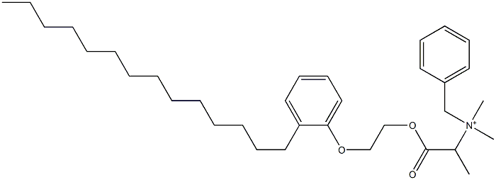 N,N-Dimethyl-N-benzyl-N-[1-[[2-(2-tetradecylphenyloxy)ethyl]oxycarbonyl]ethyl]aminium 结构式