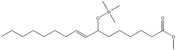 7-(Trimethylsiloxy)-8-hexadecenoic acid methyl ester 结构式