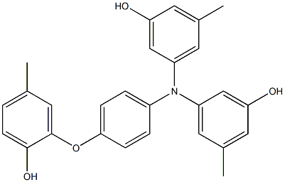 N,N-Bis(3-hydroxy-5-methylphenyl)-4-(2-hydroxy-5-methylphenoxy)benzenamine 结构式