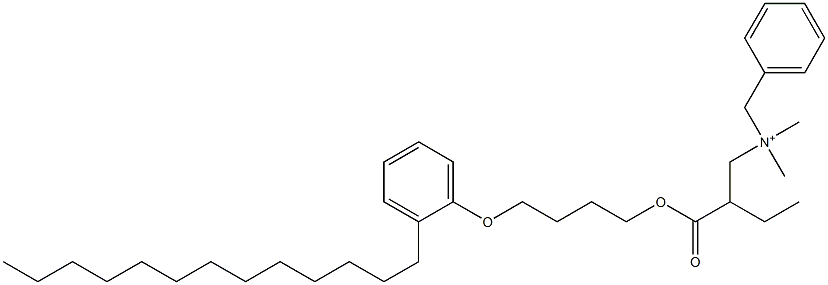 N,N-Dimethyl-N-benzyl-N-[2-[[4-(2-tridecylphenyloxy)butyl]oxycarbonyl]butyl]aminium 结构式