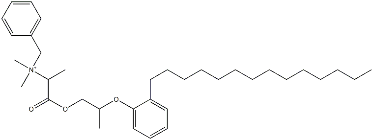 N,N-Dimethyl-N-benzyl-N-[1-[[2-(2-tetradecylphenyloxy)propyl]oxycarbonyl]ethyl]aminium 结构式