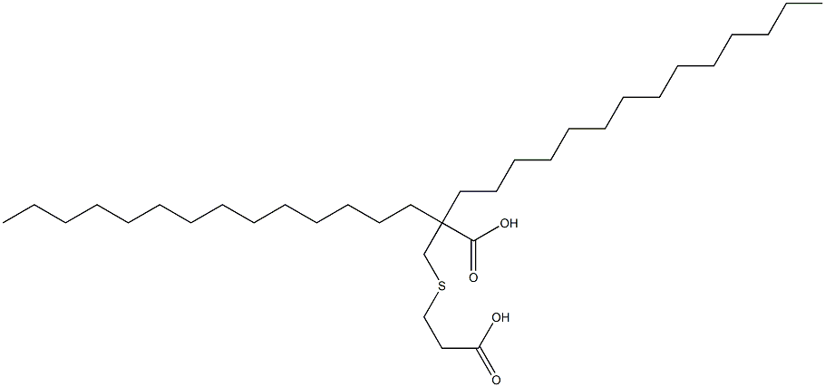 2-[(2-Carboxyethylthio)methyl]-2-tetradecylpalmitic acid 结构式