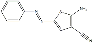 2-Amino-5-phenylazo-3-thiophenecarbonitrile 结构式