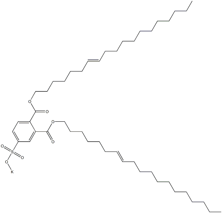 4-(Potassiosulfo)phthalic acid di(7-nonadecenyl) ester 结构式