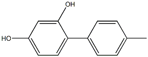 4-(4-Methylphenyl)benzene-1,3-diol 结构式