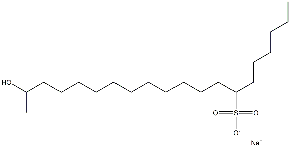 19-Hydroxyicosane-7-sulfonic acid sodium salt 结构式