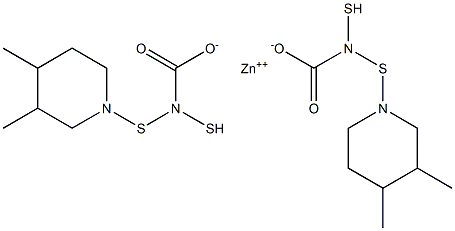 Bis(3,4-dimethylpiperidine-1-dithiocarbamic acid)zinc salt 结构式