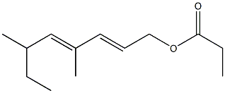 Propionic acid 4,6-dimethyl-2,4-octadienyl ester 结构式