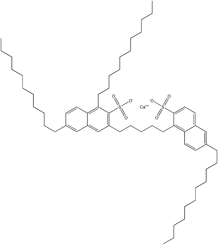 Bis(1,6-diundecyl-2-naphthalenesulfonic acid)calcium salt 结构式