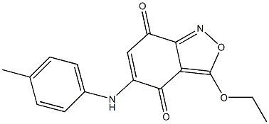 3-Ethoxy-5-(4-methylphenylamino)-2,1-benzisoxazole-4,7-dione 结构式