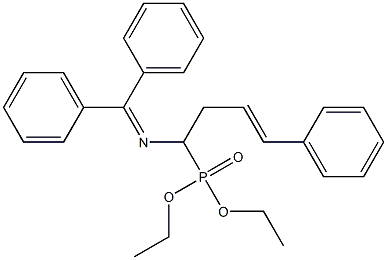 [1-(Diphenylmethylene)amino-4-phenyl-3-butenyl]phosphonic acid diethyl ester 结构式