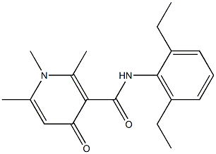 1-Methyl-1,4-dihydro-2,6-dimethyl-N-(2,6-diethylphenyl)-4-oxopyridine-3-carboxamide 结构式