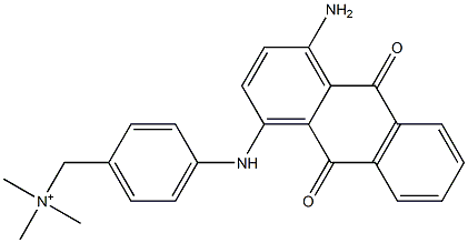 4-[(4-Amino-9,10-dihydro-9,10-dioxoanthracen)-1-ylamino]-N,N,N-trimethylbenzenemethanaminium 结构式