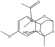 4-[Acetyl(methyl)amino]-8-methoxy-2,6-epoxy-6-methyl-3,4,5,6-tetrahydro-2H-1-benzoxocin-5-ol 结构式