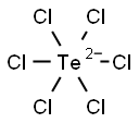 Hexachlorotellurate (IV) 结构式