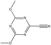 4-Methoxy-6-methoxy-1,3,5-triazine-2-carbonitrile 结构式
