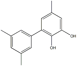 3-(3,5-Dimethylphenyl)-5-methylbenzene-1,2-diol 结构式