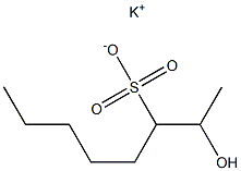 2-Hydroxyoctane-3-sulfonic acid potassium salt 结构式