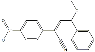 4-Methoxy-2-(4-nitrophenyl)-4-phenyl-2-butenenitrile 结构式