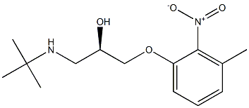 (2R)-1-(tert-Butylamino)-3-(3-methyl-2-nitrophenoxy)-2-propanol 结构式