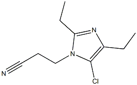 5-Chloro-1-(2-cyanoethyl)-2,4-diethyl-1H-imidazole 结构式