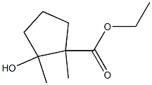 2-Hydroxy-1,2-dimethylcyclopentanecarboxylic acid ethyl ester 结构式