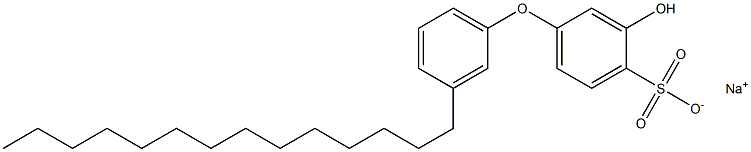 3-Hydroxy-3'-tetradecyl[oxybisbenzene]-4-sulfonic acid sodium salt 结构式
