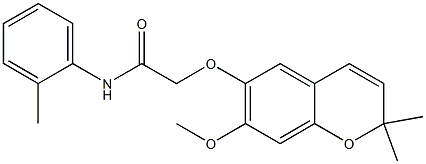 2-[[2,2-Dimethyl-7-methoxy-2H-1-benzopyran-6-yl]oxy]-2'-methylacetanilide 结构式