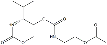 (+)-[(R)-1-[[(2-Acetyloxyethyl)carbamoyl]oxymethyl]-2-methylpropyl]carbamic acid methyl ester 结构式