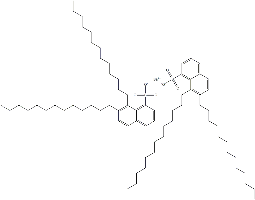 Bis(7,8-ditridecyl-1-naphthalenesulfonic acid)barium salt 结构式