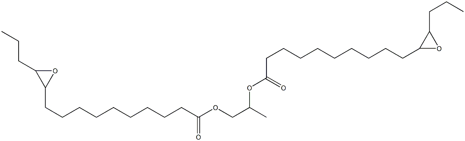 Bis(11,12-epoxypentadecanoic acid)1,2-propanediyl ester 结构式