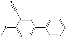 5-(4-Pyridinyl)-2-(methylthio)pyridine-3-carbonitrile 结构式