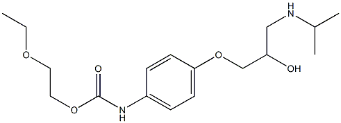 [4-[2-Hydroxy-3-(isopropylamino)propoxy]phenyl]carbamic acid 2-ethoxyethyl ester 结构式
