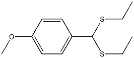 1-Methoxy-4-[bis(ethylthio)methyl]benzene 结构式